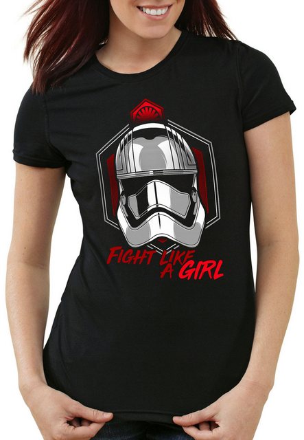 style3 T-Shirt Fight like a Girl star krieg wars imperium der sterne vader günstig online kaufen