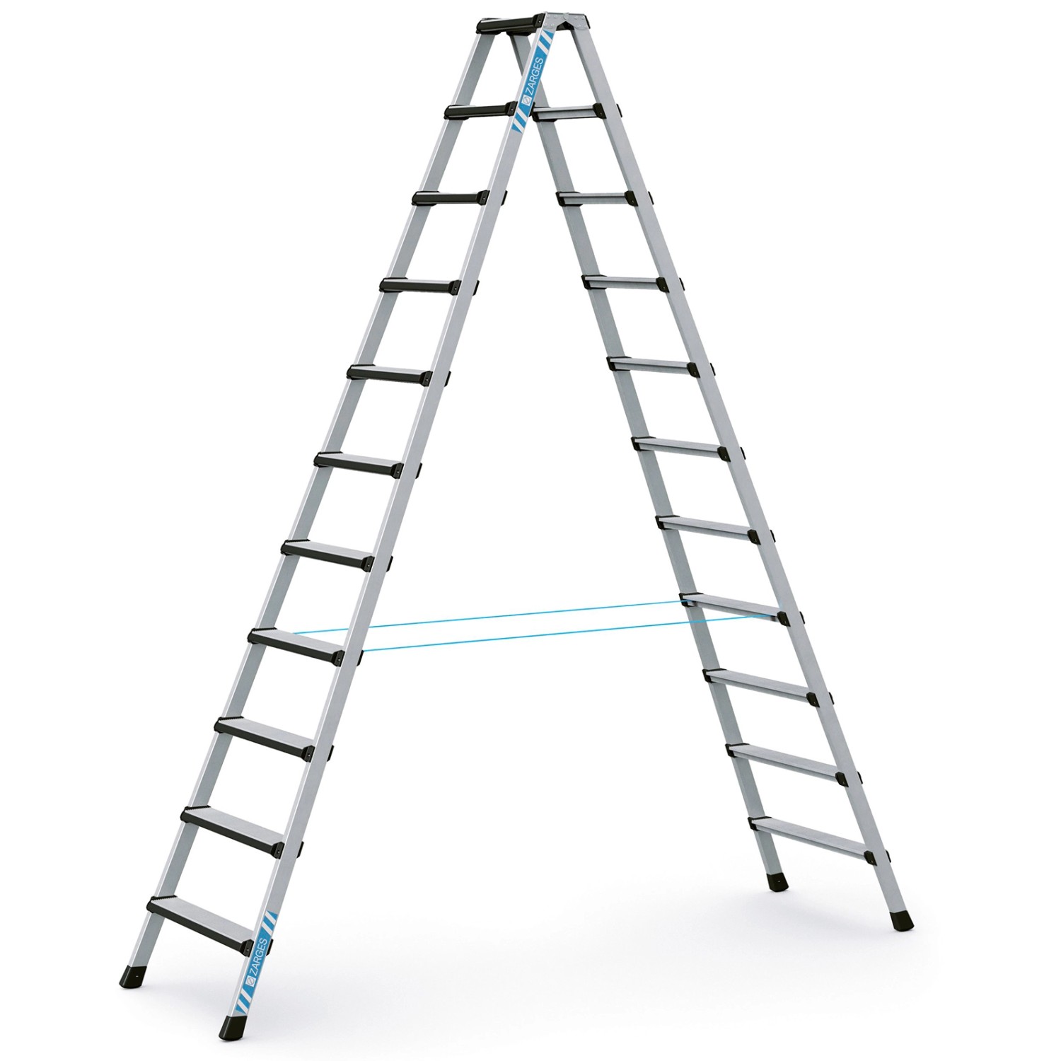 Zarges Comfortstep B Stehleiter mit Gepolsterter Stufen-Vorderkante 2x11 St günstig online kaufen