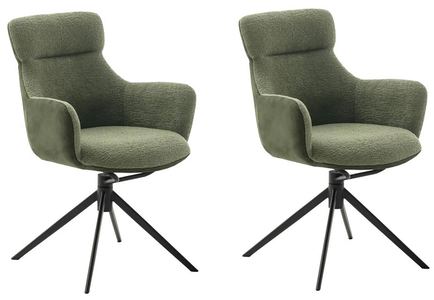 MCA furniture Esszimmerstuhl "PELION", Feingewebe, (2er-Set), drehbar 360, günstig online kaufen