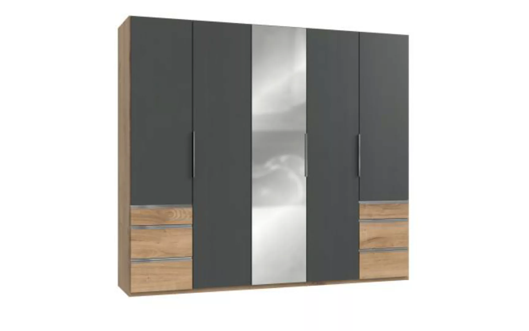 Kleiderschrank 250 cm breit mit Spiegel LEVEL36 A von WIMEX Grau günstig online kaufen