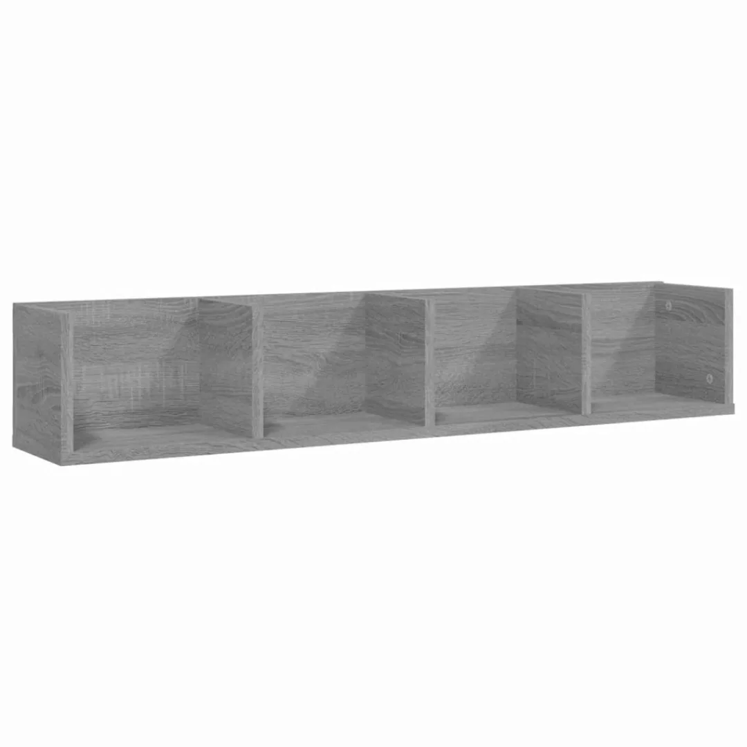 Vidaxl Cd-wandregal Grau Sonoma 100x18x18 Cm Holzwerkstoff günstig online kaufen