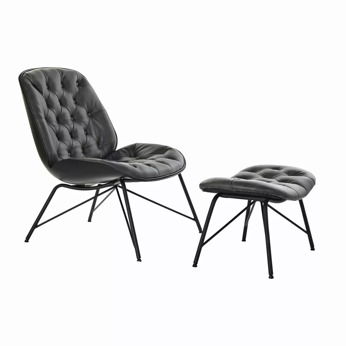 Sitz Dkd Home Decor Schwarz Metall Dunkelgrau Pu (69 X 76 X 85 Cm) günstig online kaufen