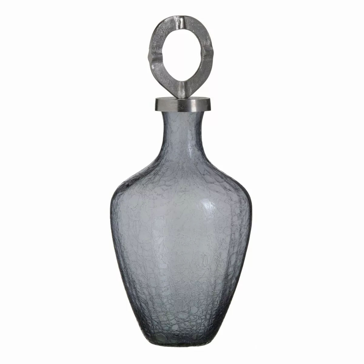 Vase Kristall Grau Metall Silber 23 X 23 X 47 Cm günstig online kaufen