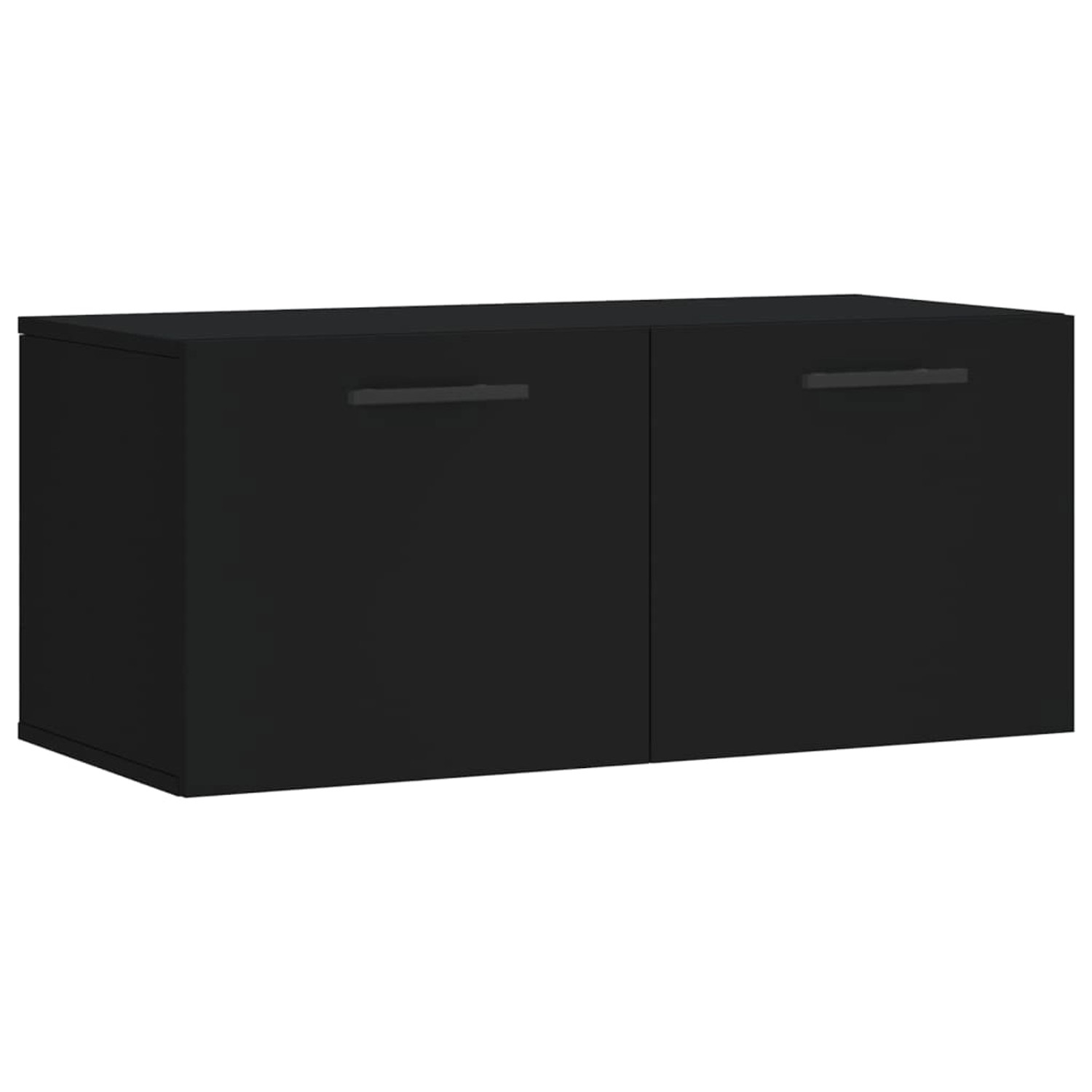 vidaXL Wandschrank Schwarz 80x36,5x35 cm Holzwerkstoff Modell 4 günstig online kaufen