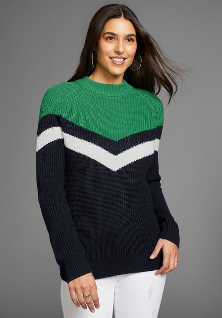 Laura Scott Strickpullover mit mehrfarbigen Streifendesign günstig online kaufen