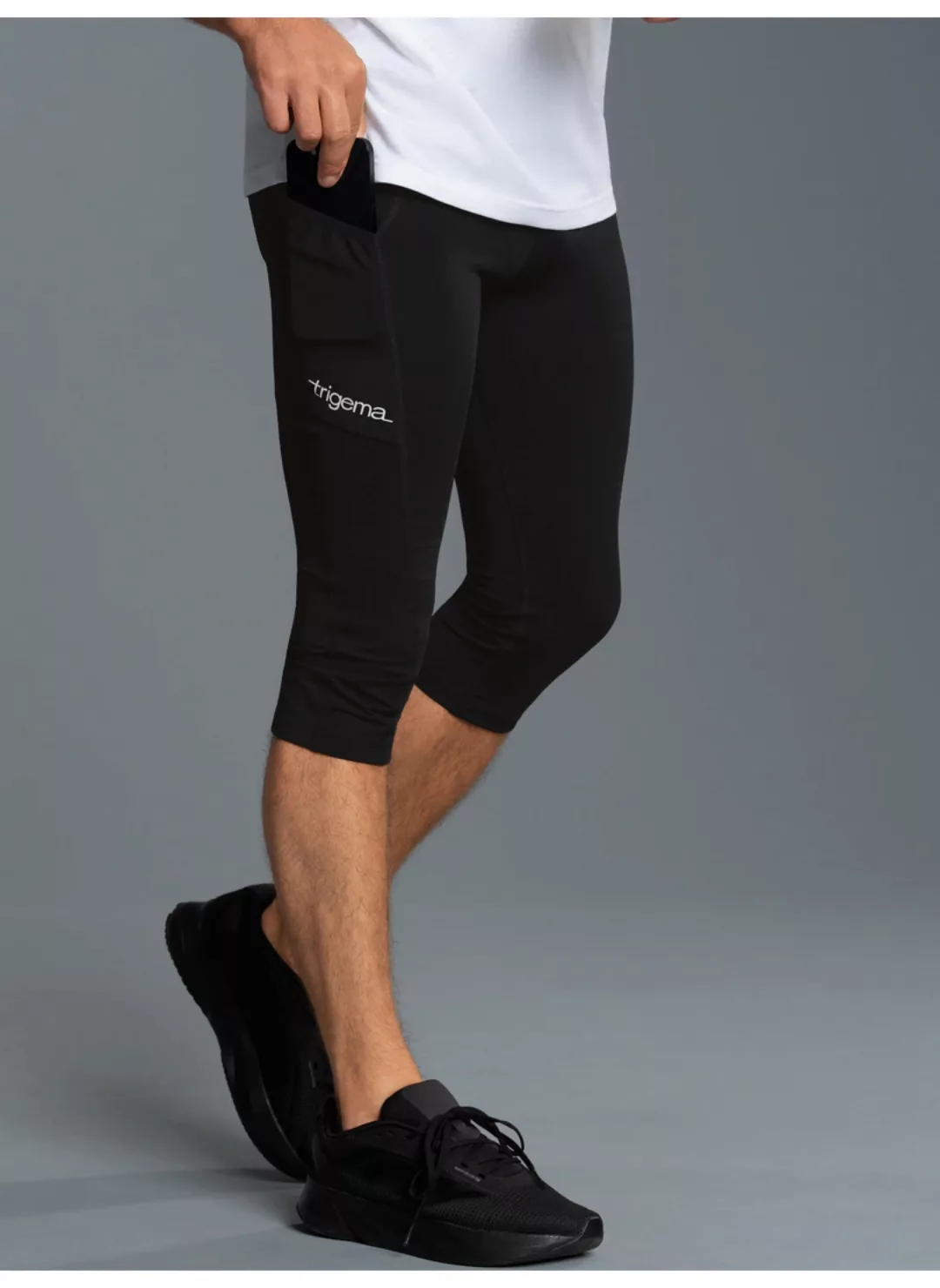 Trigema Jerseyhose "TRIGEMA Kurze Sportleggings mit Seitentasche", (1 tlg.) günstig online kaufen