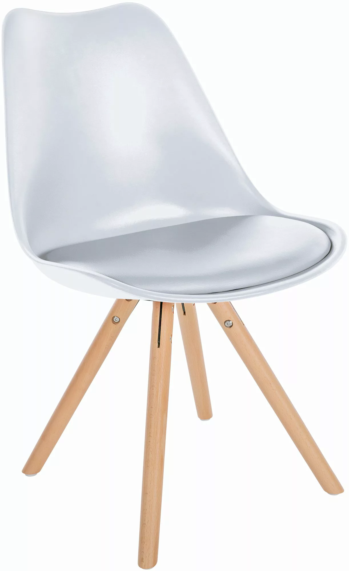 Stuhl Sofia Kunststoff Rund Weiß günstig online kaufen