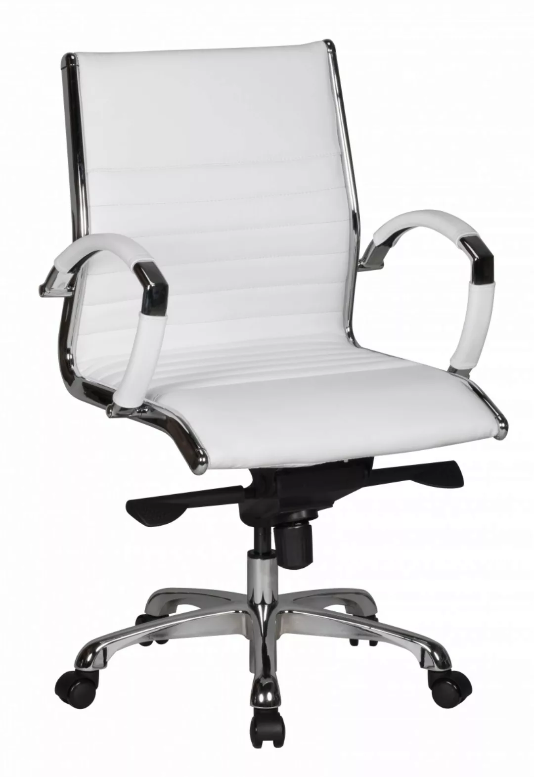 Bürostuhl SALZBURG 2 Bezug Echtleder Weiß Design Schreibtischstuhl X-XL 120 günstig online kaufen