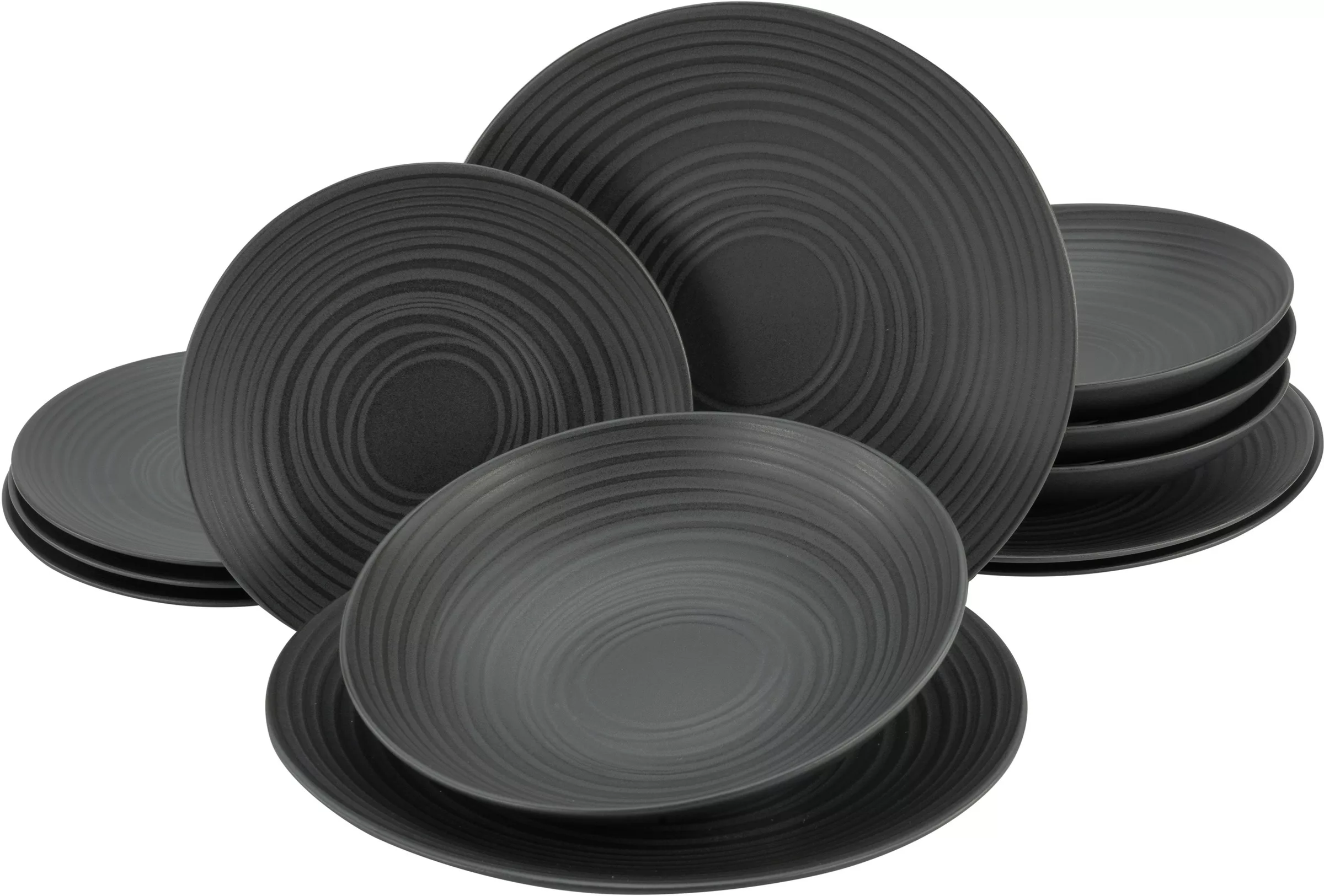 Creatable Tafelservice Elements Collection Lava Stone Steinzeug schwarz günstig online kaufen