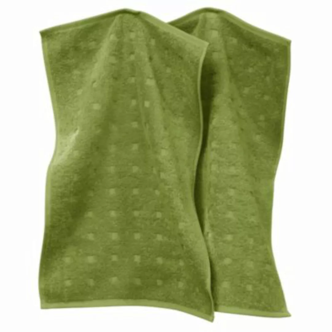 Möve Gästetuch 2er-Pack Quadretti grün Gr. 30 x 50 günstig online kaufen