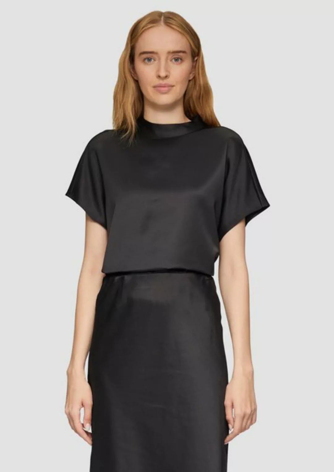 s.Oliver BLACK LABEL Satinbluse mit 1/2 Arm günstig online kaufen