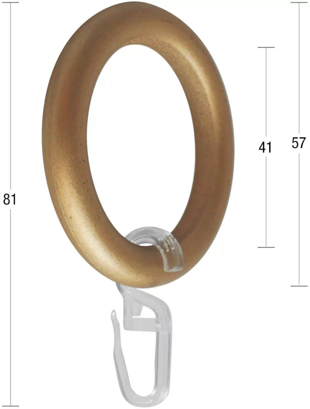 GARESA Gardinenring »Kunststoffring mit Haken«, (20 St.), für Durchmesser b günstig online kaufen