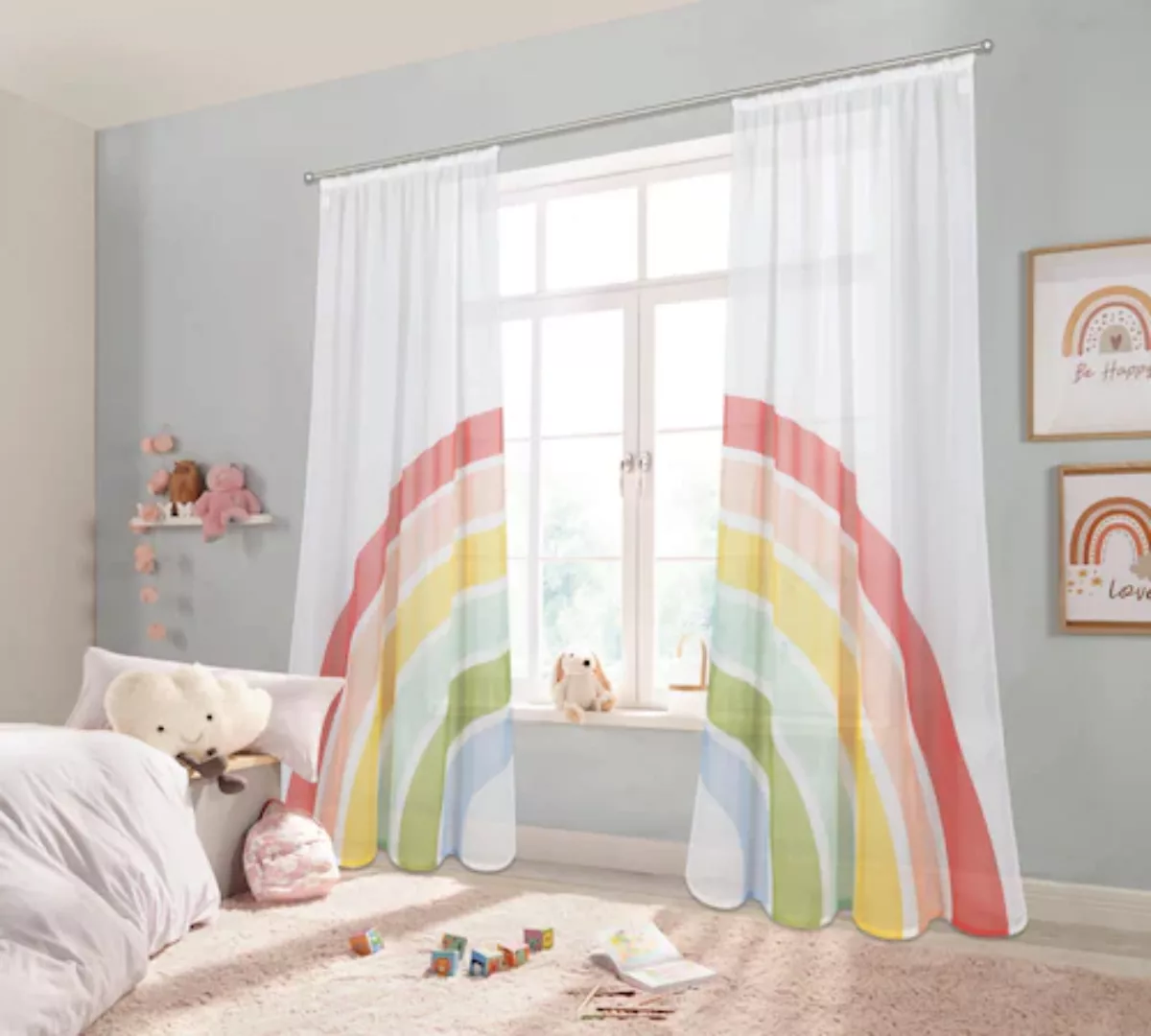 Lüttenhütt Gardine »Regenbogen«, (2 St.) günstig online kaufen