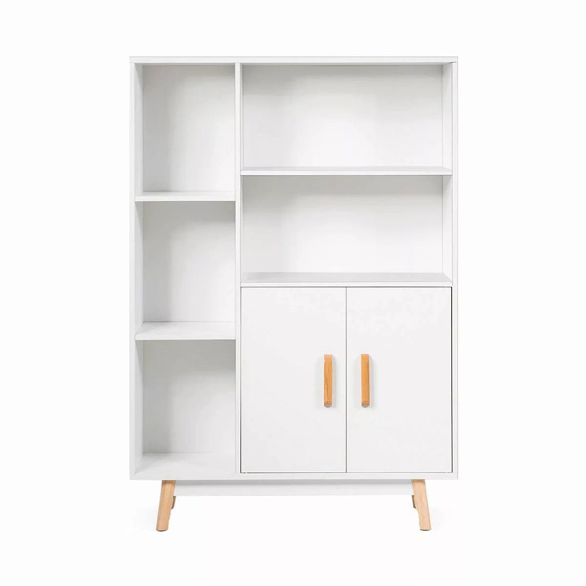 COSTWAY Bücherregal, mit Türen und 5 günstig online kaufen
