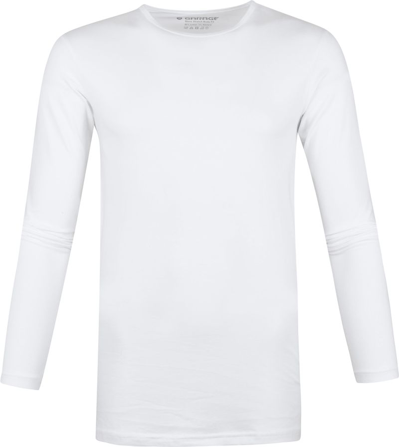 Garage Basic Longsleeve T-Shirt Stretch Weiß - Größe M günstig online kaufen