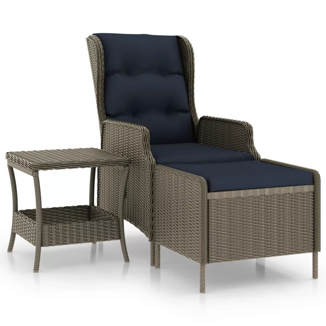 2-tlg. Garten-lounge-set Mit Auflagen Poly Rattan Braun günstig online kaufen