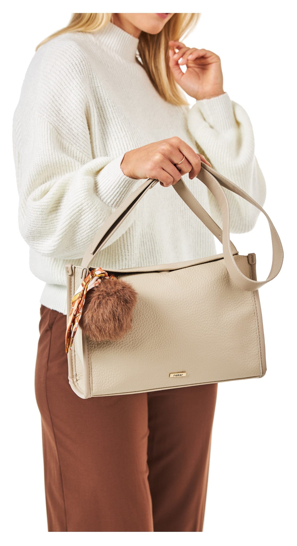 Rieker Umhängetasche "Marmor", Schultertasche Damen Tasche mit viel Staurau günstig online kaufen
