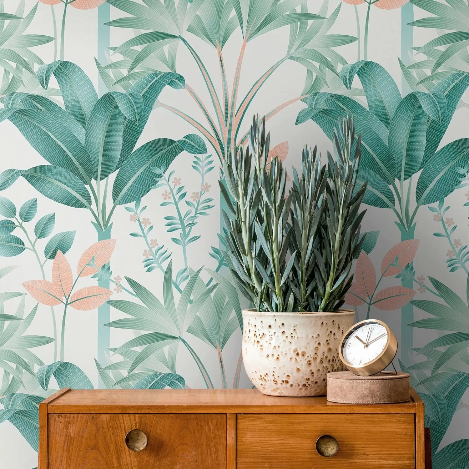 Bricoflor Palmen Tapete Elegant Für Schlafzimmer Und Wohnzimmer Design Vlie günstig online kaufen