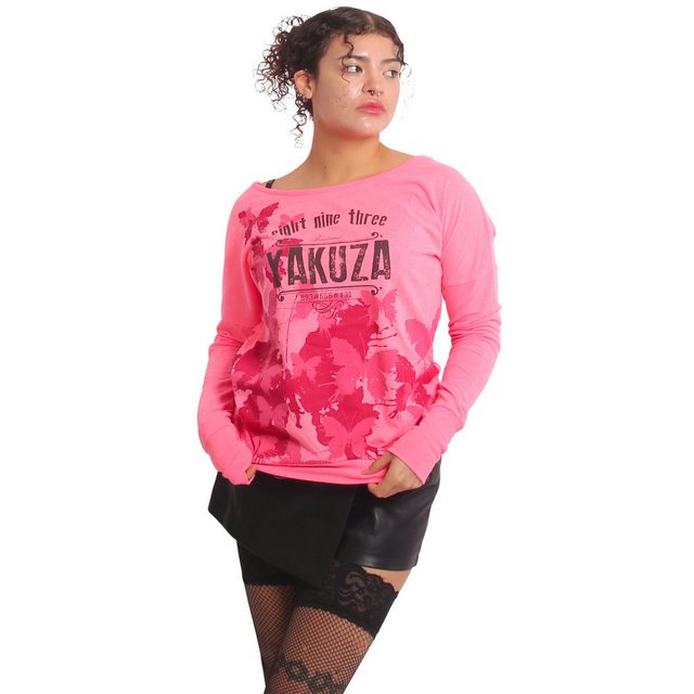 YAKUZA Langarmshirt Butterfly Reign im Boyfriend Look günstig online kaufen