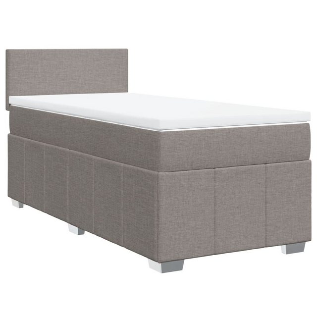 vidaXL Bett Boxspringbett mit Matratze Taupe 90x190 cm Stoff günstig online kaufen