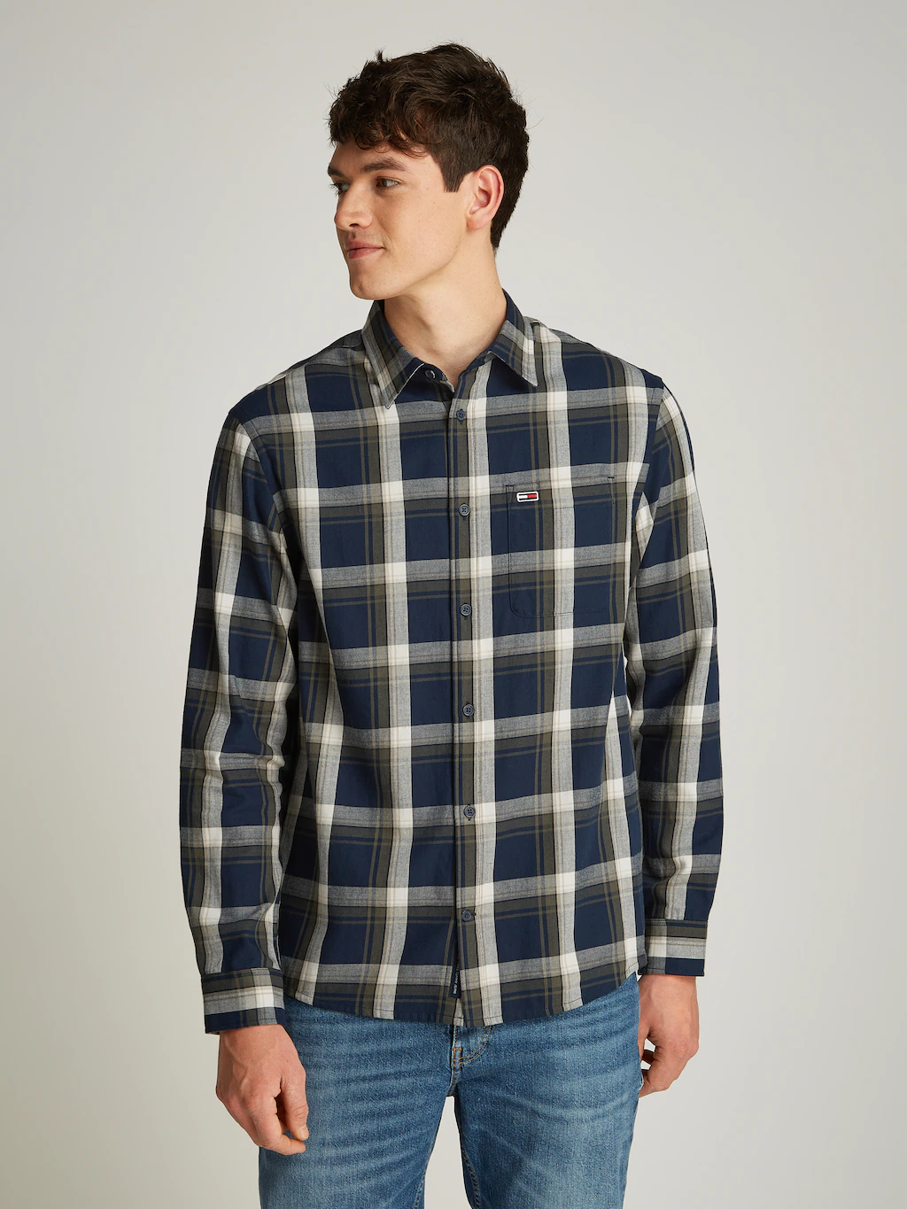 Tommy Jeans Plus Langarmhemd TJM REG CHECK FLANNEL SHIRT EXT in Großen Größ günstig online kaufen