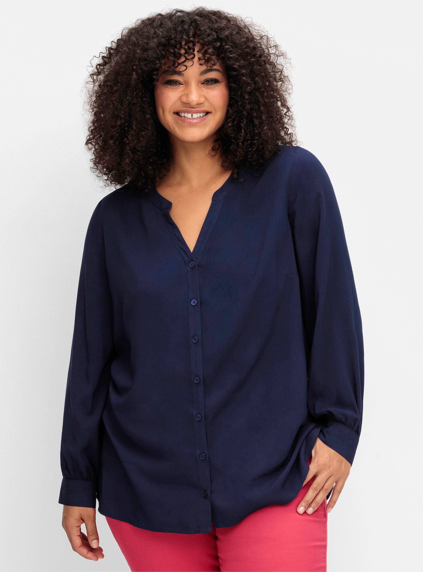 Sheego Klassische Bluse Longbluse günstig online kaufen