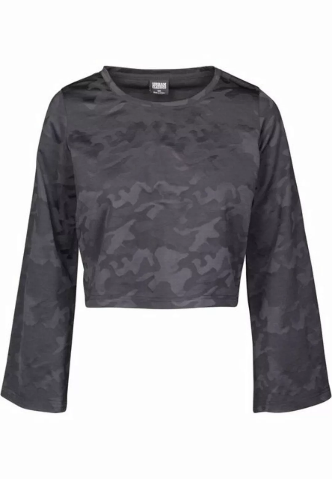 URBAN CLASSICS T-Shirt Urban Classics Damen Ladies Short Jacquard Camo L/S günstig online kaufen