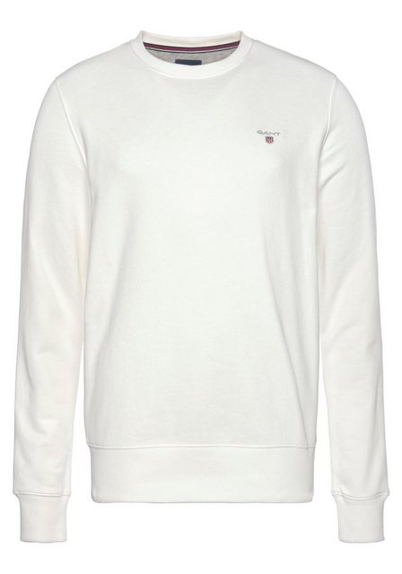 Gant Sweatshirt ORIGINAL C-NECK SWEAT mit Rippbündchen an Saum und Ärmel günstig online kaufen