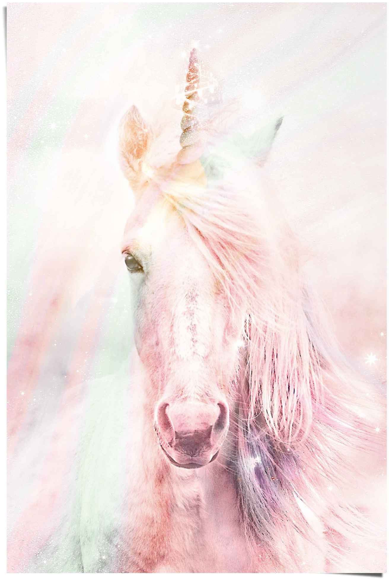 Reinders Poster "Poster Magisches Einhorn Farbenfroh - Fantasie - Pferd", E günstig online kaufen