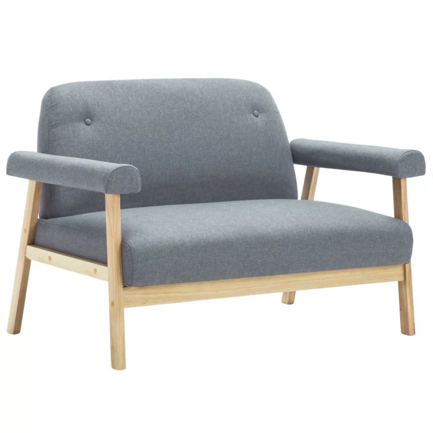 vidaXL Sofa, 2-Sitzer-Sofa Stoff Hellgrau günstig online kaufen