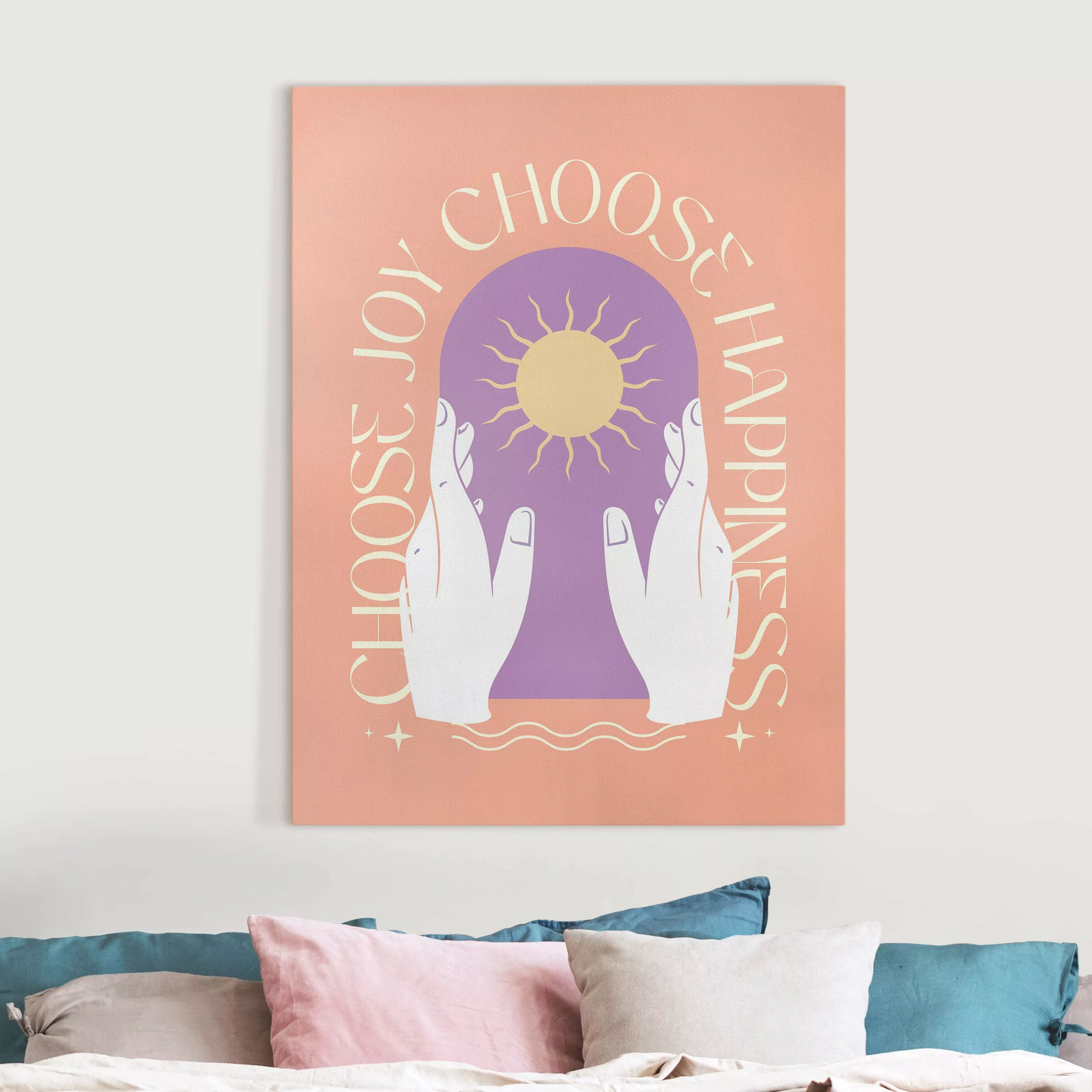 Leinwandbild Choose joy choose happiness günstig online kaufen