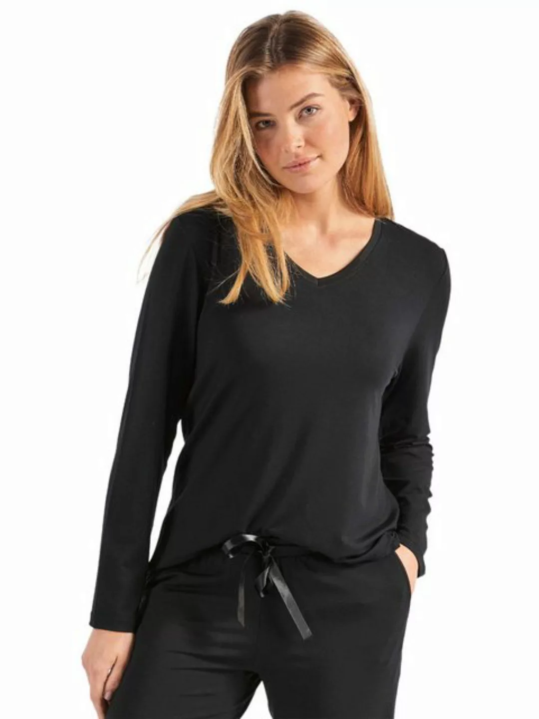 Nina Von C. T-Shirt Damen Langarm-Shirt Loungewear Modal (Stück, 1-tlg) - günstig online kaufen