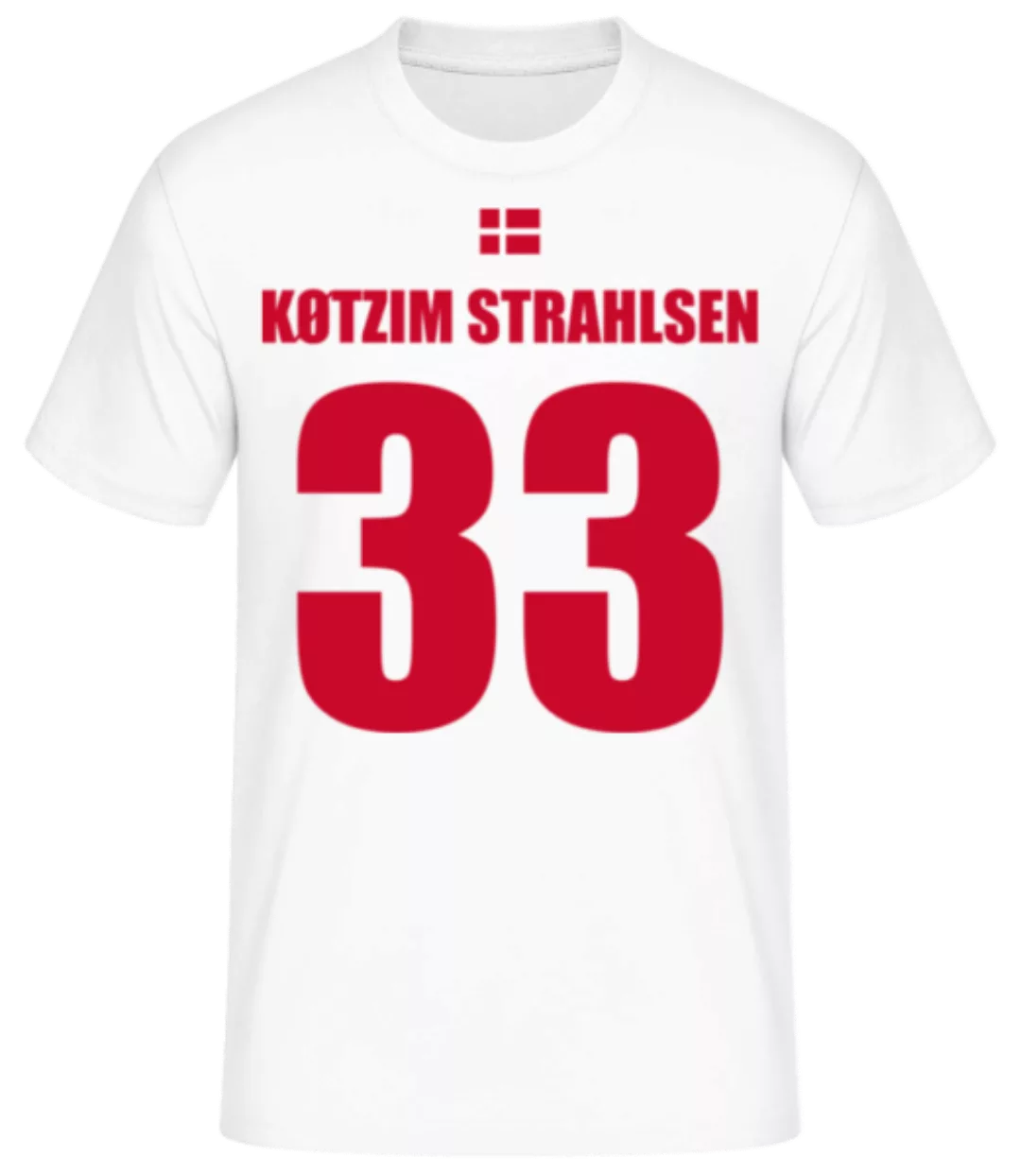 Dänemark Fußball Trikot Køtzim Strahlsen · Männer Basic T-Shirt günstig online kaufen