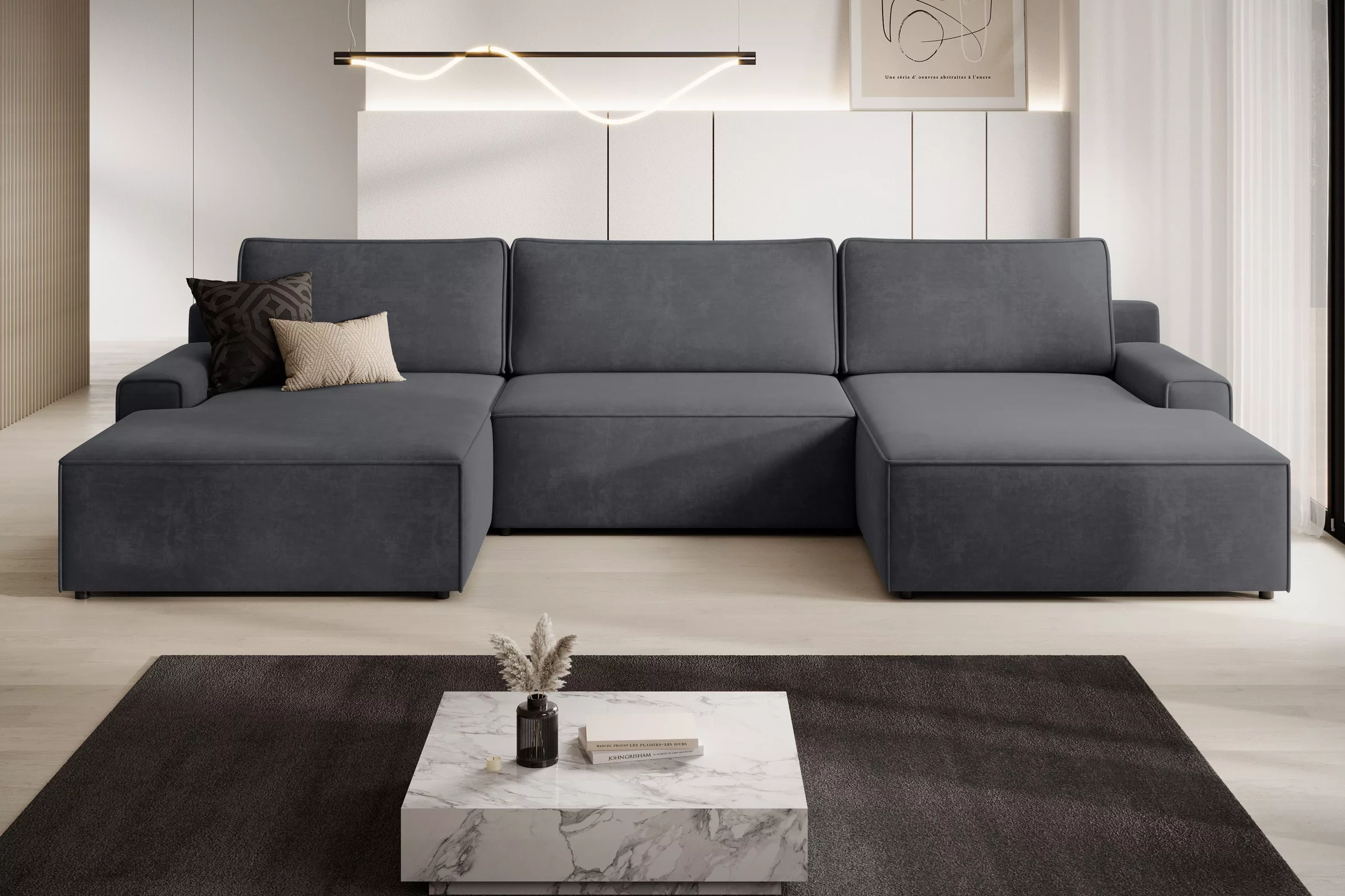 TRENDMANUFAKTUR Wohnlandschaft »Challenge, Schlafsofa mit Bettkasten, Couch günstig online kaufen