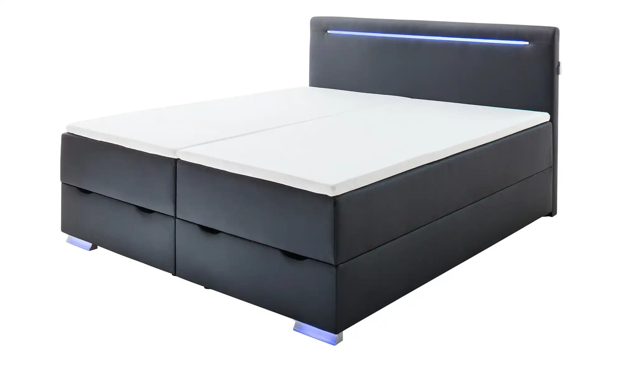 Boxspringbett mit LED-Beleuchtung Knight ¦ schwarz ¦ Maße (cm): B: 183 H: 1 günstig online kaufen