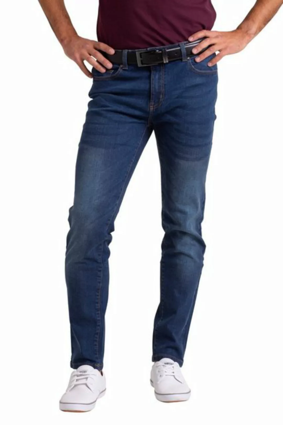 BlauerHafen Slim-fit-Jeans Herren Stretch Denim Jeans Schlanke Passform str günstig online kaufen