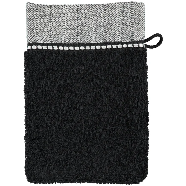 Möve Brooklyn Uni - Farbe: black - 199 (1-0669/8970) - Waschhandschuh 15x20 günstig online kaufen