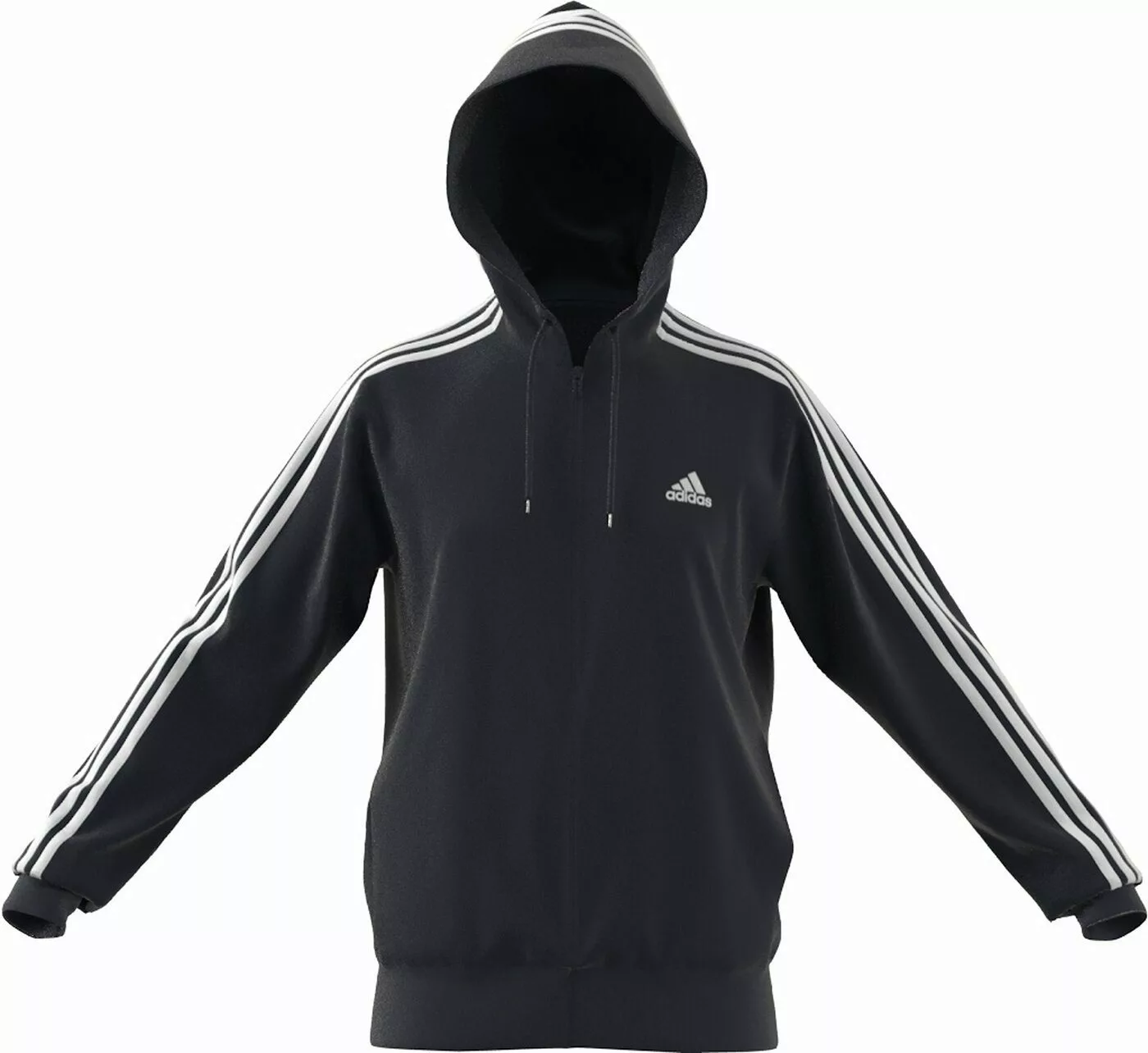 adidas Sportswear Kapuzensweatshirt M 3S FT FZ HD LEGINK/WHITE günstig online kaufen