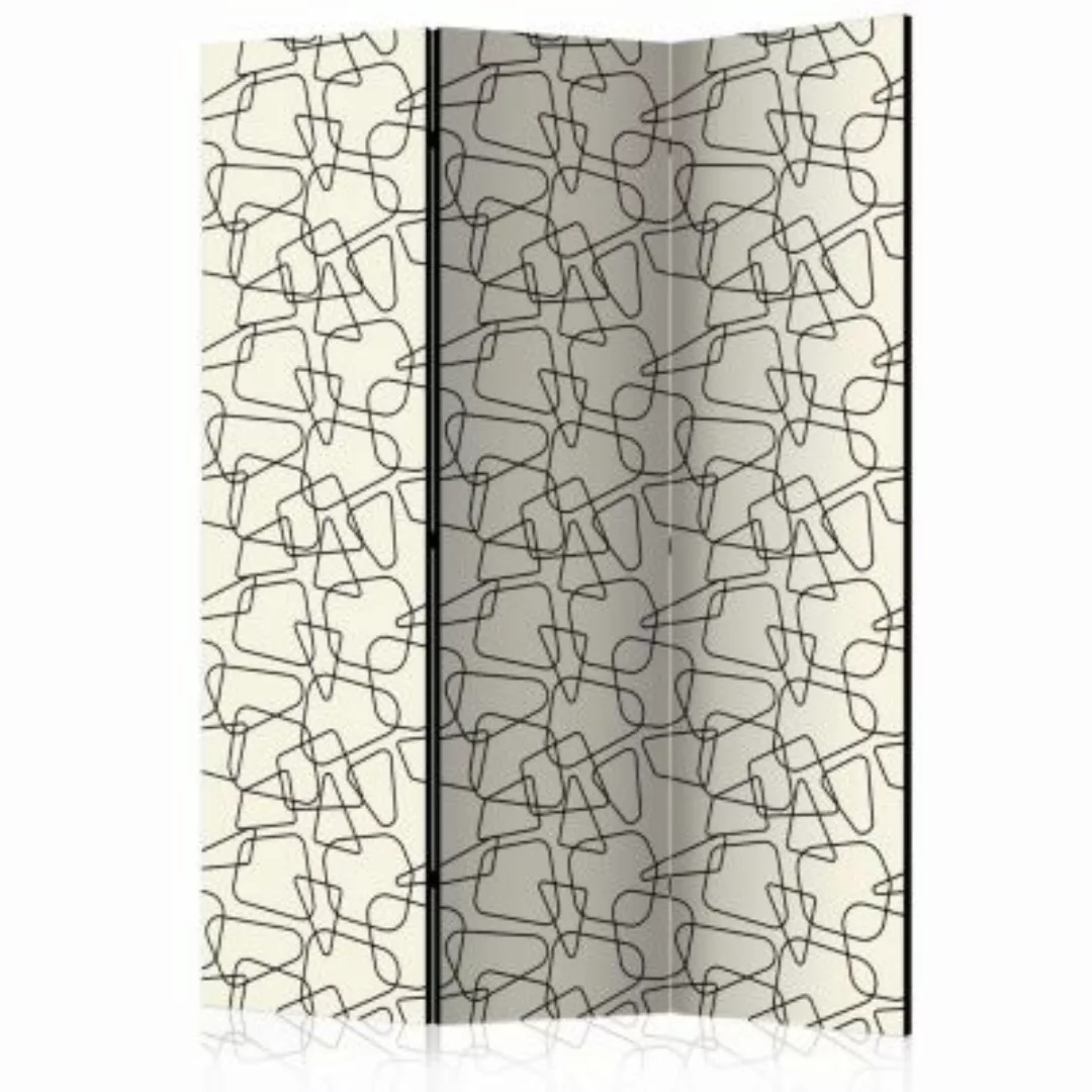 artgeist Paravent Rounded Geometry [Room Dividers] schwarz/beige Gr. 135 x günstig online kaufen