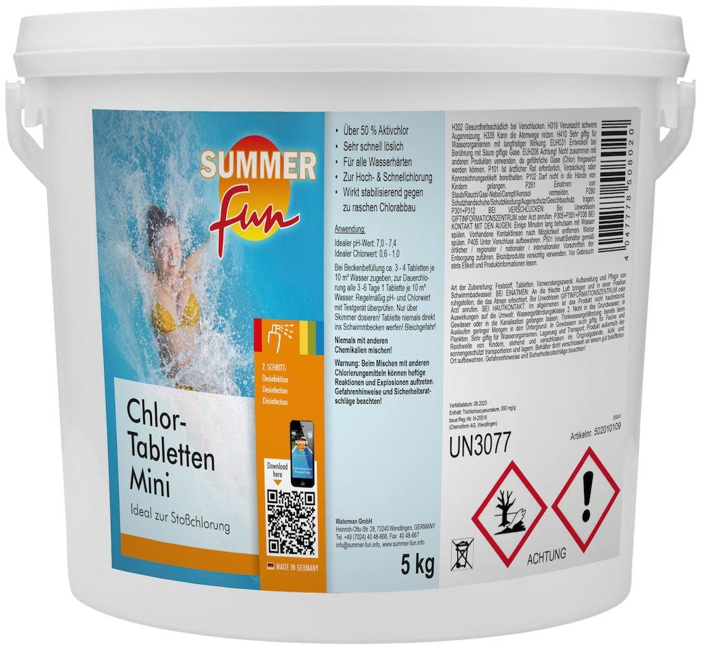 SUMMER FUN Chlortabletten "Chlor-Mini-Tabletten", 5 kg günstig online kaufen