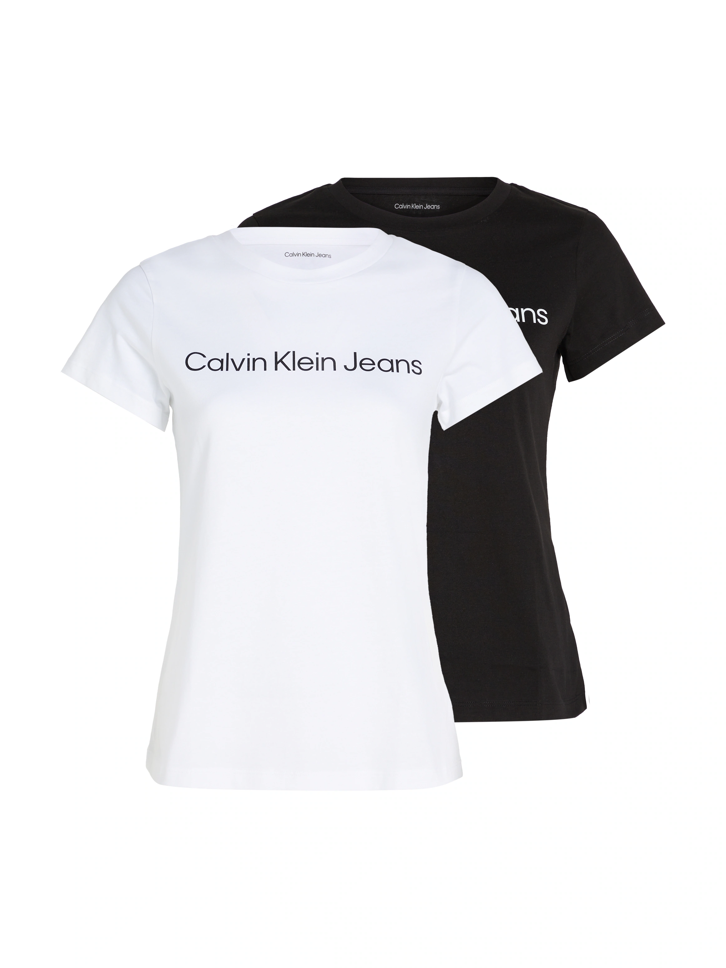 Calvin Klein Jeans T-Shirt "INSTITUTIONAL LOGO 2-PACK TEE", mit Logoschrift günstig online kaufen