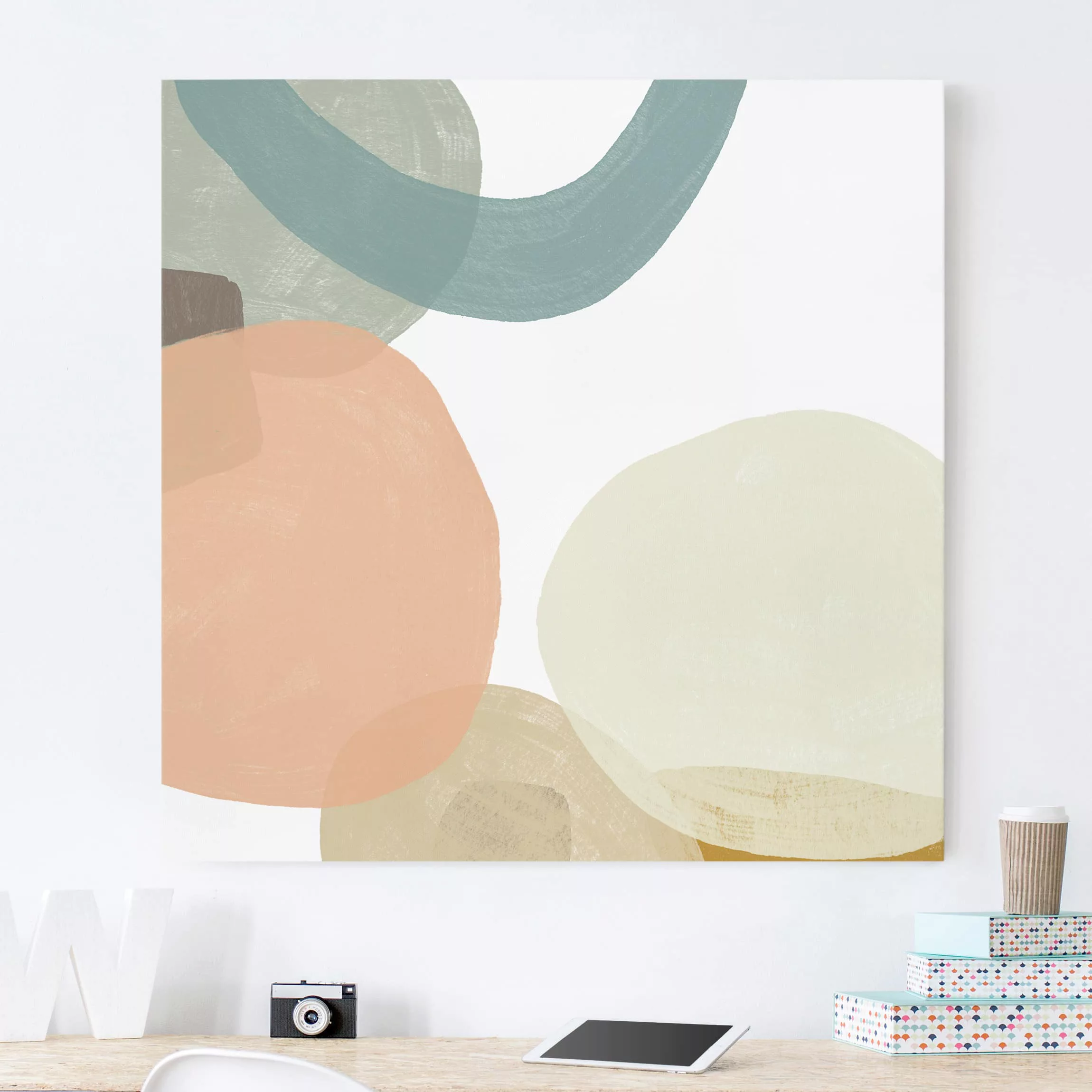 Leinwandbild Abstrakt - Quadrat Pailletten im Detail II günstig online kaufen