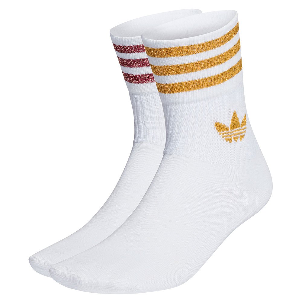 Adidas Originals Mid Cut Glitter Socken EU 37-39 White / Craft Gold / Legac günstig online kaufen