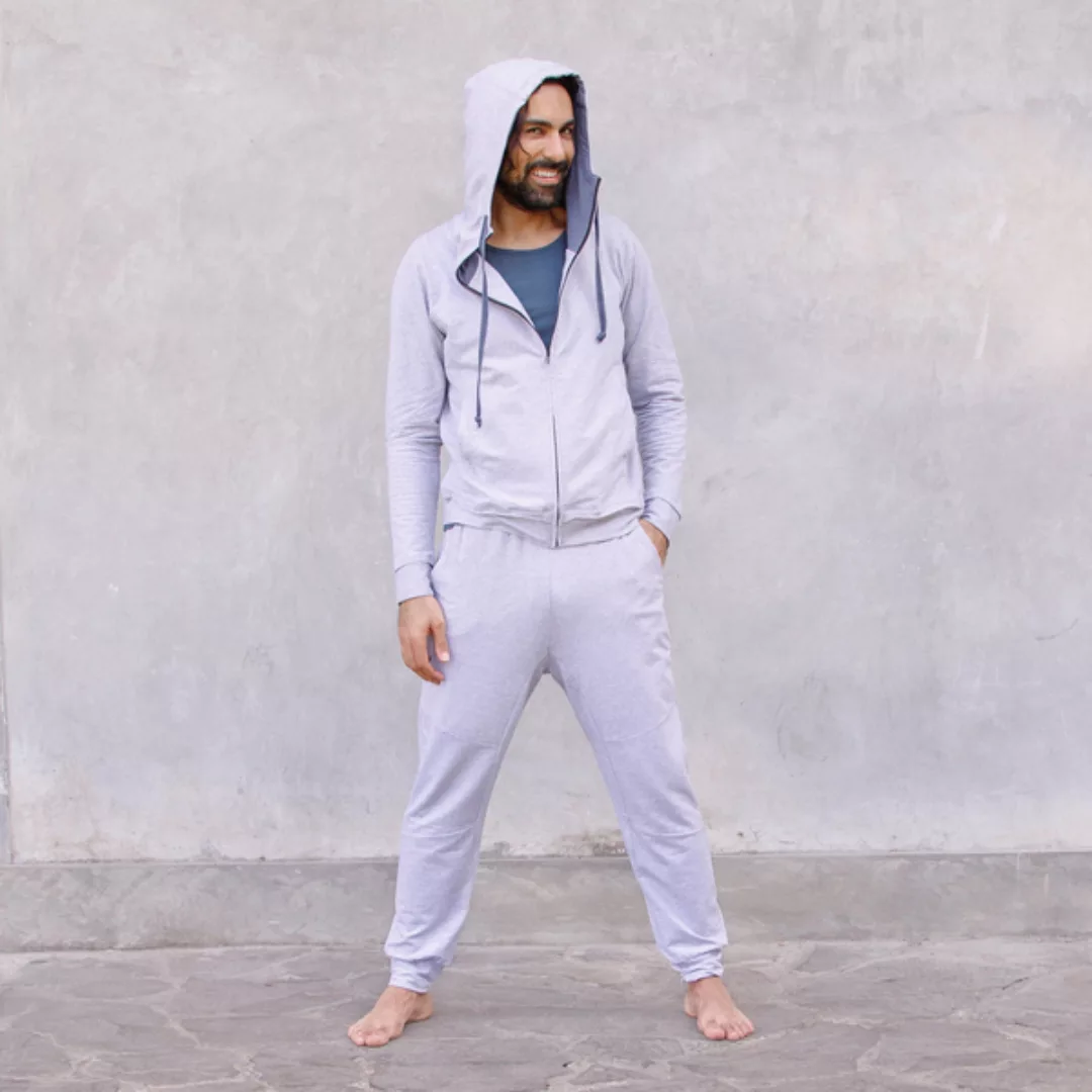 Leon Melange - Männer - Hoodie Für Yoga Und Freizeit Aus Biobaumwolle günstig online kaufen