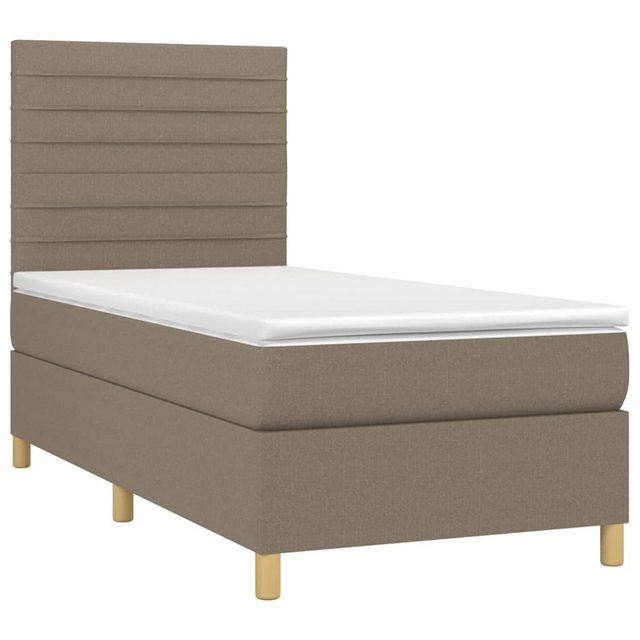 vidaXL Boxspringbett Boxspringbett mit Matratze Taupe 100x200 cm Stoff Bett günstig online kaufen