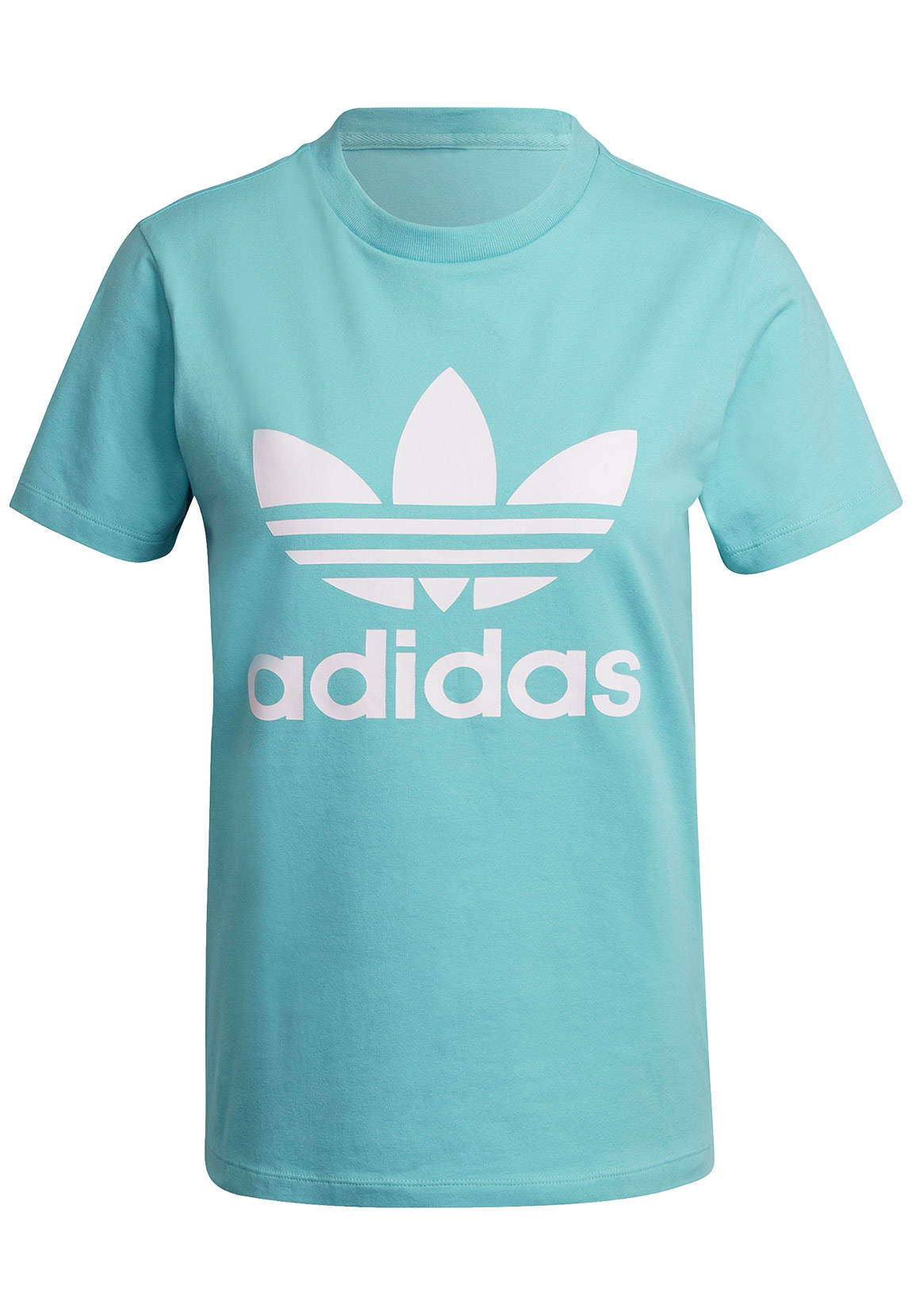 Adidas Originals Damen T-Shirt TREFOIL TEE HE6869 Türkis günstig online kaufen