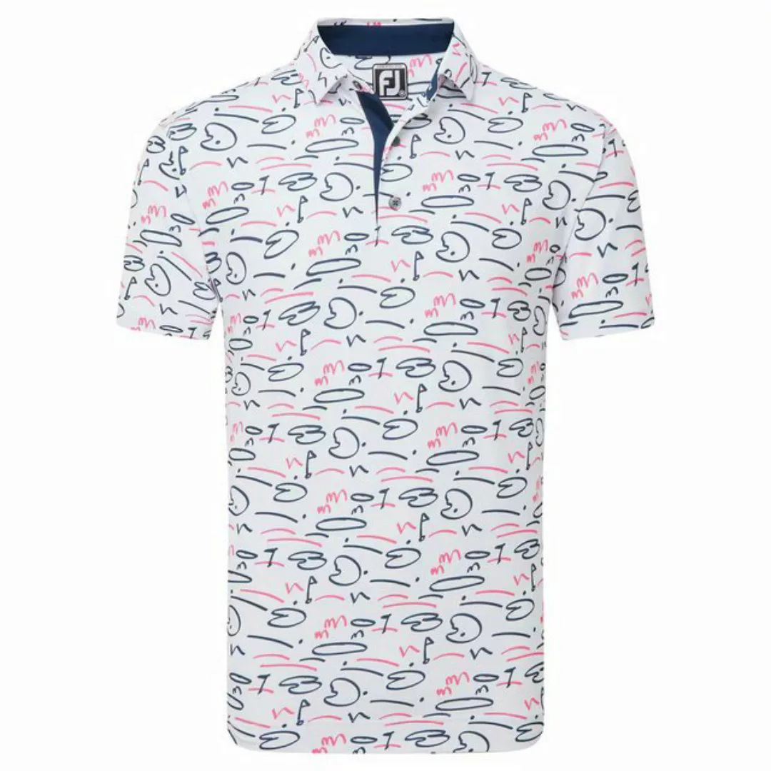 FOOTJOY Poloshirt FootJoy Polo Golf Course Weiß-Gemustert Herren XXL günstig online kaufen