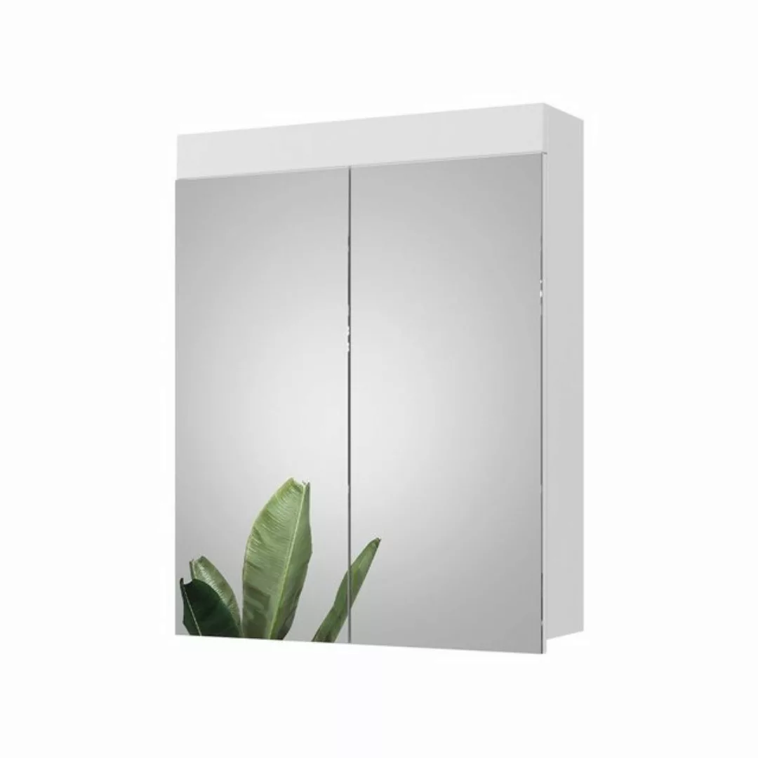 Vicco Spiegelschrank Badezimmermöbel LUNA 60x77cm Weiß günstig online kaufen