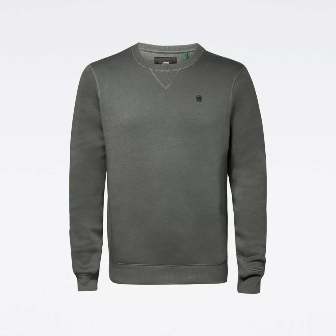 G-Star – Sweatshirt mit kleinem Logo in Grau günstig online kaufen