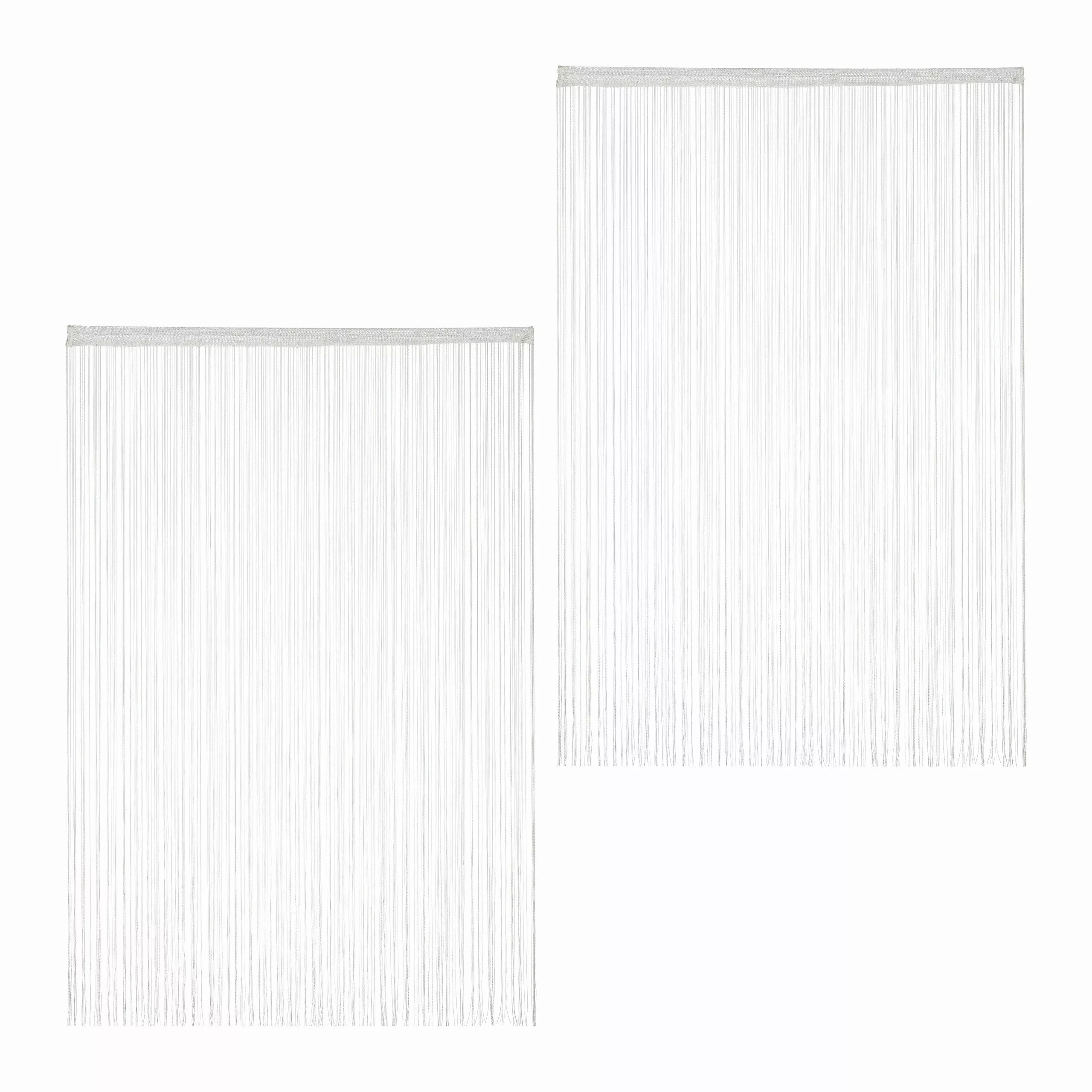 relaxdays Fadenvorhang weiß, 2er Pack 145x245cm günstig online kaufen